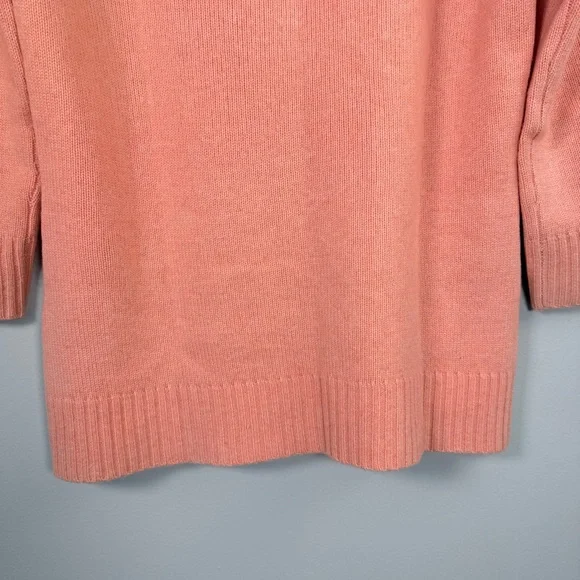 Juicy Couture Pink Cashmere Wool Sweater Pullover Embroidered Crew Women Medium - Picture 7 of 14